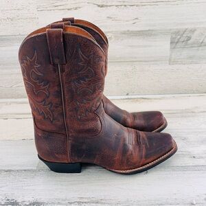 Ariat Kids Legend Brown Oiled Square To Western Pull On Boots Size 6